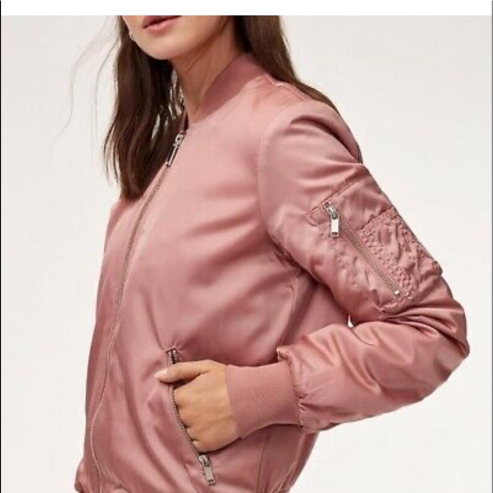 Aritzia The Group by Babaton Gilman Bomber Jacket Pink L